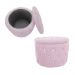 Kit Puff Redondo Clássico Capitonê Suede Rosa - DS Estofados