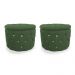 Kit Puff Redondo Clássico Capitonê Suede Verde - DS Estofados