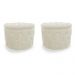 Kit Puff Redondo Classico Capitonê Suede Bege - DS Estofados