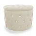Kit Puff Redondo Classico Capitonê Suede Bege - DS Estofados