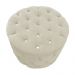 Kit Puff Redondo Classico Capitonê Suede Bege - DS Estofados