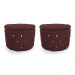 Kit Puff Redondo Classico Capitonê Suede Bordô - DS Estofados