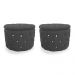 Kit Puff Redondo Classico Capitonê Suede Preto - DS Estofados