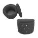Kit Puff Redondo Classico Capitonê Suede Preto - DS Estofados