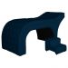 Maca Estofada Capitonê Corino Azul Marinho 80cm - DS Estofados