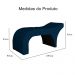 Maca Estofada Capitonê Corino Azul Marinho 80cm - DS Estofados