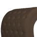 Maca Estofada Capitonê Corino Marrom 80cm - DS Estofados