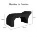 Maca Estofada Capitonê Corino Preto 80cm - DS Estofados
