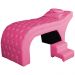 Maca Estofada Capitonê Corino Rosa 80cm - DS Estofados