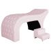 Maca Estofada Capitonê Corino Rosa Bebê 80cm - DS Estofados