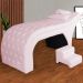 Maca Estofada Capitonê Corino Rosa Bebê 80cm - DS Estofados
