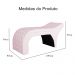 Maca Estofada Capitonê Corino Rosa Bebê 80cm - DS Estofados