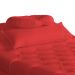 Maca Estofada Capitonê Corino Vermelho 80cm - DS Estofados