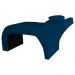 Maca Estofada Capitonê Requinte Suede Azul Marinho 80cm  - DS Estofados