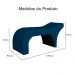 Maca Estofada Capitonê Requinte Suede Azul Marinho 80cm  - DS Estofados