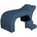 Maca Estofada Capitonê Requinte Suede Azul Royal 80cm - DS Estofados