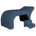 Maca Estofada Capitonê Requinte Suede Azul Royal 80cm - DS Estofados