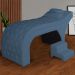 Maca Estofada Capitonê Requinte Suede Azul Royal 80cm - DS Estofados