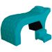Maca Estofada Capitonê Requinte Suede Azul Turquesa 80cm - DS Estofados