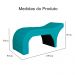 Maca Estofada Capitonê Requinte Suede Azul Turquesa 80cm - DS Estofados