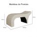 Maca Estofada Capitonê Requinte Suede Bege 80cm - DS Estofados