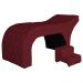 Maca Estofada Capitonê Requinte Suede Bordô 80cm - DS Estofados