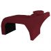 Maca Estofada Capitonê Requinte Suede Bordô 80cm - DS Estofados
