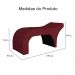 Maca Estofada Capitonê Requinte Suede Bordô 80cm - DS Estofados