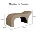 Maca Estofada Capitonê Requinte Suede Cappuccino 80cm - DS Estofados
