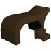 Maca Estofada Capitonê Requinte Suede Marrom 80cm - DS Estofados