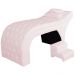 Maca Estofada Capitonê Requinte Suede Rosa Bebê 80cm - DS Estofados