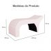 Maca Estofada Capitonê Requinte Suede Rosa Bebê 80cm - DS Estofados