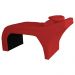Maca Estofada Capitonê Requinte Suede Vermelho 80cm - DS Estofados