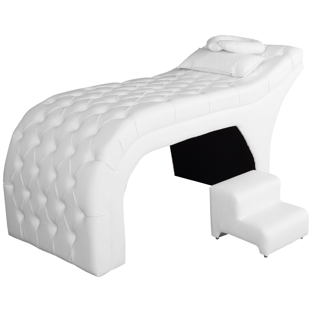 Maca Estofada Luxo Corino Branco 70cm - DS Estofados