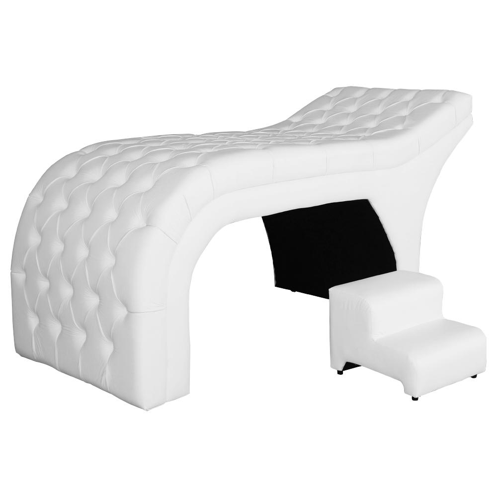 Maca Estofada Luxo Corino Branco 70cm - DS Estofados