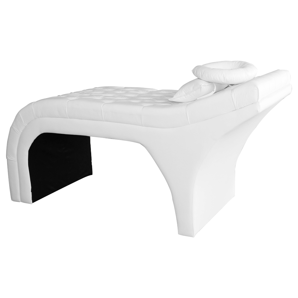 Maca Estofada Luxo Corino Branco 70cm - DS Estofados