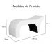 Maca Estofada Luxo Corino Branco 70cm - DS Estofados