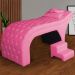 Maca Estofada Luxo Corino Pink 70cm - DS Estofados