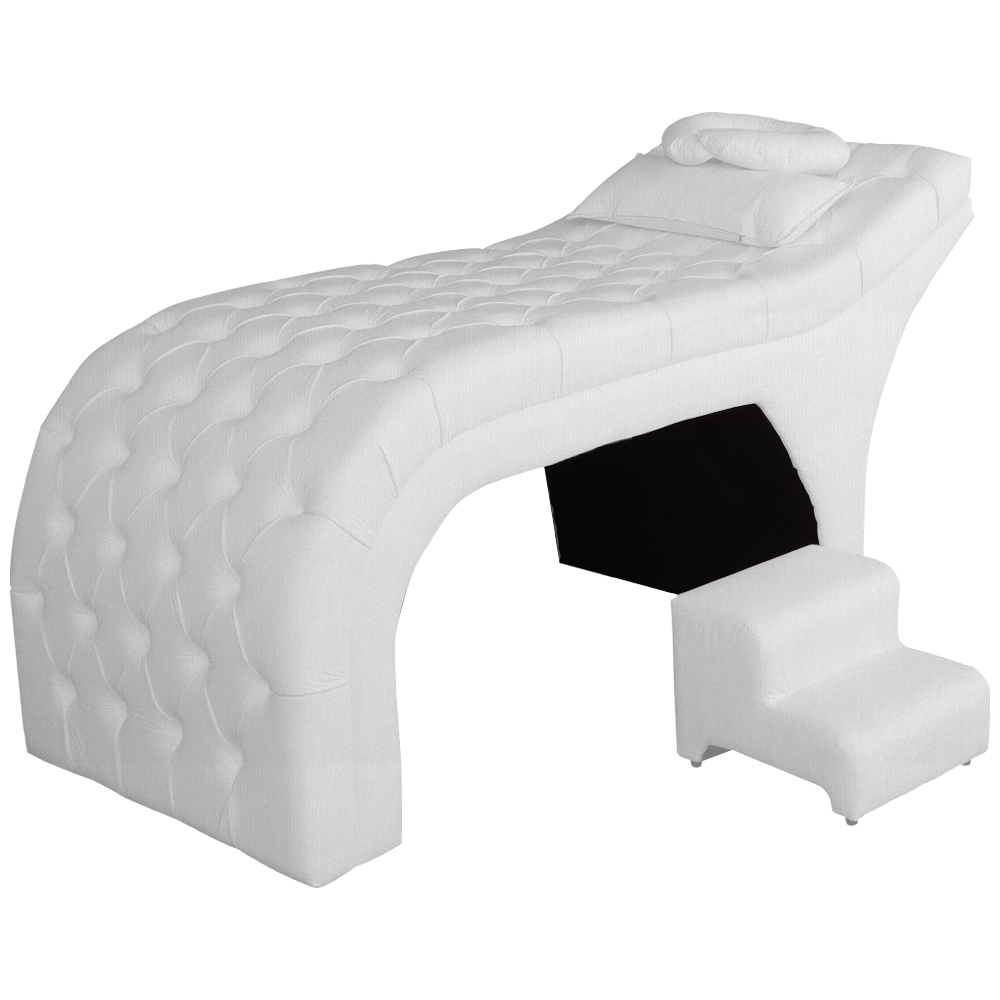 Maca Estofada Luxo Suede Branco 60cm - DS Estofados