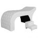 Maca Estofada Luxo Suede Branco 60cm - DS Estofados