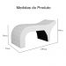 Maca Estofada Luxo Suede Branco 60cm - DS Estofados