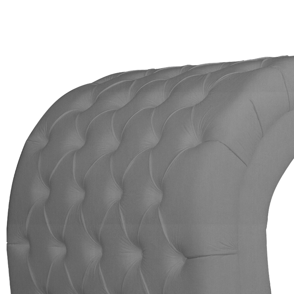 Maca Estofada Luxo Suede Cinza 60cm - DS Estofados