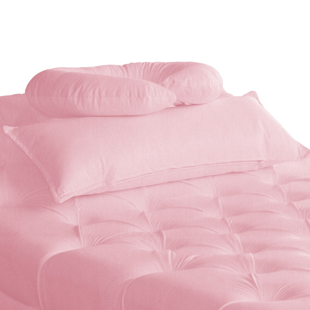 Maca Estofada Luxo Suede Rosa 60cm - DS Estofados