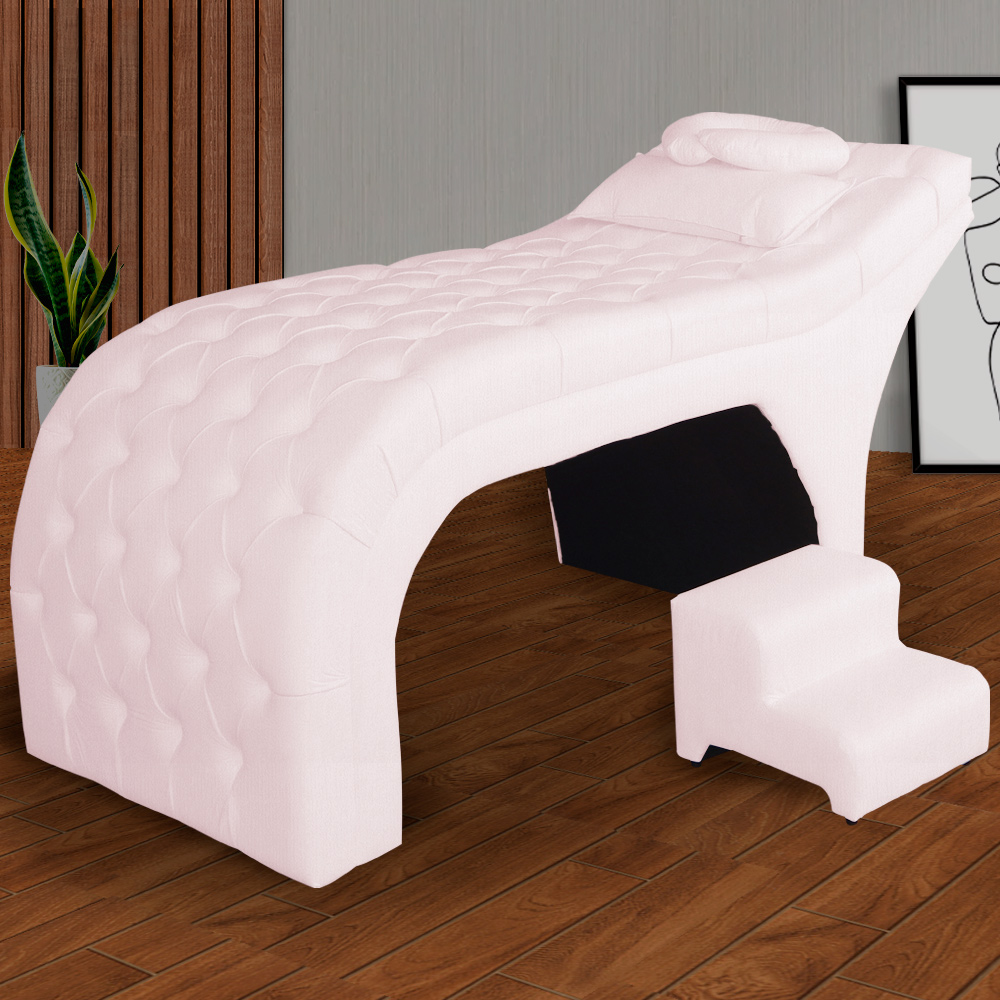 Maca Estofada Luxo Suede Rosa Bebê 70cm - DS Estofados