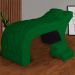 Maca Estofada Luxo Suede Verde 60cm - DS Estofados