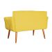 Namoradeira Decorativa Isabela Pés Palito Suede Amarelo - DS Estofados