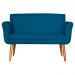 Namoradeira Decorativa Isabela Pés Palito Suede Azul Marinho Claro - DS Estofados