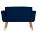 Namoradeira Decorativa Isabela Pés Palito Suede Azul Marinho Escuro - DS Estofados