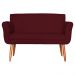 Namoradeira Decorativa Isabela Pés Palito Suede Bordô - DS Estofados