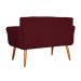 Namoradeira Decorativa Isabela Pés Palito Suede Bordô - DS Estofados